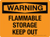 Warning: Flammable Storage Keep Out Landscape - Wall Sign