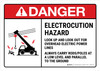 Danger: Electrocution Hazard Look Up And Look Out For Overhead Electric Power Lines ANSI Landscape - Wall Sign Danger: Electrocution Hazard Look Up And Look Out For Overhead Electric Power Lines ANSI Landscape - Wall Sign