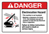 Danger: Electrocution Hazard This Machine Is Not Insulated ANSI Landscape - Wall Sign Danger: Electrocution Hazard This Machine Is Not Insulated ANSI Landscape - Wall Sign