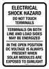 Electrical Shock Hazard - Do Not Touch Terminals - Both Line And Load Sides May Be Energized Portrait - Wall Sign