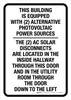 This Building Is Equipped With 2 Alternative Photovoltaic Power Sources - The 2 AC Solar Disconnects Portrait - Wall Sign