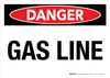 Danger: Gas Line Landscape - Wall Sign