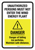 Unauthorized Persons Must Not Enter The Wind Energy Plant Portrait - Wall Sign Unauthorized Persons Must Not Enter The Wind Energy Plant Portrait - Wall Sign