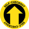 Self-Checkout Yellow-Black Circular - Floor Sign Self-Checkout Yellow-Black Circular - Floor Sign
