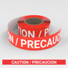 Caution / Precaucion (Bilingual Spanish) - Smart Stripe Inline Printed Floor Tape Caution / Precaucion (Bilingual Spanish) - Smart Stripe Inline Printed Floor Tape