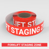 Forklift Staging Zone - Smart Stripe Inline Printed Floor Tape Forklift Staging Zone - Smart Stripe Inline Printed Floor Tape