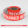 Foot Protection Required Beyond This Point - Smart Stripe Inline Printed Floor Tape