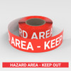 Hazard Area - Keep Out - Smart Stripe Inline Printed Floor Tape