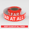 Keep Clear At All Times - Smart Stripe Inline Printed Floor Tape Keep Clear At All Times - Smart Stripe Inline Printed Floor Tape