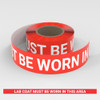 Lab Coat Must Be Worn In This Area - Smart Stripe Inline Printed Floor Tape