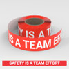 Safety Is A Team Effort - Smart Stripe Inline Printed Floor Tape Safety Is A Team Effort - Smart Stripe Inline Printed Floor Tape