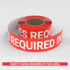 Safety Shoes Required In This Area - Smart Stripe Inline Printed Floor Tape