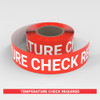 Temperature Check Required - Smart Stripe Inline Printed Floor Tape Temperature Check Required - Smart Stripe Inline Printed Floor Tape