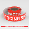 Thank You For Practicing Social Distancing - Smart Stripe Inline Printed Floor Tape