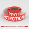 Wear Eye And Foot Protection Beyond This Point - Smart Stripe Inline Printed Floor Tape