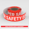 Wear Proper Safety Equipment - Smart Stripe Inline Printed Floor Tape