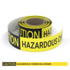 Caution: Hazardous Chemicals Drain - Smart Stripe Inline Printed Floor Tape