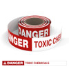 Danger: Toxic Chemicals - Smart Stripe Inline Printed Floor Tape Danger: Toxic Chemicals - Smart Stripe Inline Printed Floor Tape