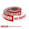 Danger: No Smoking Past This Point - Smart Stripe Inline Printed Floor Tape