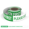 Health First: Please Disinfect Workstation - Smart Stripe Inline Printed Floor Tape