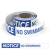 Notice: No Swimming - Smart Stripe Inline Printed Floor Tape Notice: No Swimming - Smart Stripe Inline Printed Floor Tape