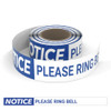 Notice: Please Ring Bell - Smart Stripe Inline Printed Floor Tape Notice: Please Ring Bell - Smart Stripe Inline Printed Floor Tape