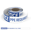 Notice: PPE Required At All Times - Smart Stripe Inline Printed Floor Tape