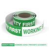 Safety First: Working Safely Prevents Accidents - Smart Stripe Inline Printed Floor Tape Safety First: Working Safely Prevents Accidents - Smart Stripe Inline Printed Floor Tape
