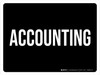 Accounting Black Landscape - Wall Sign Accounting Black Landscape - Wall Sign
