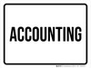 Accounting White Landscape - Wall Sign Accounting White Landscape - Wall Sign
