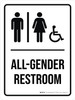 All-Gender Restroom (with Wheelchair Icon) Portrait - Wall Sign