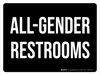 All-Gender Restrooms Black Landscape - Wall Sign