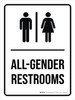 All-Gender Restrooms Portrait - Wall Sign All-Gender Restrooms Portrait - Wall Sign