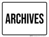Archives White Landscape - Wall Sign