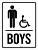Boys (with Wheelchair Icon) Portrait - Wall Sign