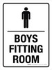 Boys Fitting Room Portrait - Wall Sign