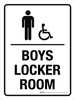 Boys Locker Room with Wheelchair Icon Portrait - Wall Sign Boys Locker Room with Wheelchair Icon Portrait - Wall Sign