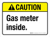 Caution: Gas Meter Inside ANSI Landscape - Wall Sign Caution: Gas Meter Inside ANSI Landscape - Wall Sign