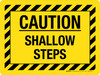 Caution: Shallow Steps (Hazard Lines) Landscape - Wall Sign Caution: Shallow Steps (Hazard Lines) Landscape - Wall Sign