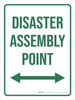 Disaster Assembly Point (Double Arrow) Portrait - Wall Sign