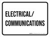Electrical Communications White Landscape - Wall Sign Electrical Communications White Landscape - Wall Sign