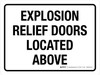 Explosion Relief Doors Located Above White Landscape - Wall Sign Explosion Relief Doors Located Above White Landscape - Wall Sign