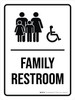 Family Restroom (With Wheelchair Icon) Portrait - Wall Sign Family Restroom (With Wheelchair Icon) Portrait - Wall Sign