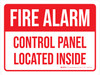 Fire Alarm Control Panel Located Inside Landscape - Wall Sign Fire Alarm Control Panel Located Inside Landscape - Wall Sign