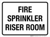 Fire Sprinkler Riser Room White Landscape - Wall Sign Fire Sprinkler Riser Room White Landscape - Wall Sign