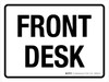 Front Desk White Landscape - Wall Sign Front Desk White Landscape - Wall Sign