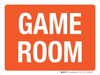 Game Room Orange Landscape - Wall Sign Game Room Orange Landscape - Wall Sign