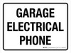 Garage Electrical Phone White Landscape - Wall Sign Garage Electrical Phone White Landscape - Wall Sign