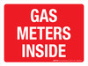 Gas Meters Inside Red Landscape - Wall Sign Gas Meters Inside Red Landscape - Wall Sign