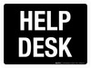 Help Desk Black Landscape - Wall Sign